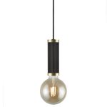 Nordlux Galloway Pendulum Metal Black Brass | Suitable for 1x E27
