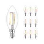 Multipack 10x Philips Corepro LED Candle E14 Filament Clear 4.3W 470lm - 827 Extra Warm White | Replaces 40W Multipack 10x Philips Corepro LED Candle E14 Filament Clear 4.3W 470lm - 827 Extra Warm White | Replaces 40W
