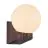Nordlux Hayley Wall Light Aluminium and Glass Brown | 150mm - IP44 - Suitable for E27