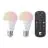 Duopack 2x Eglo LED Pear E27 Frosted 18W 806lm - 827-865 Tunable White + RGB | Dimmable - Replaces 60W