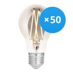 Multipack 50x WIZ Smart Wifi E27 Pear Filament Smoke 6.5W 400lm - 820-850 Tunable White | Dimmable - Replaces 35W