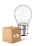 Multipack 10x Ledvance Classic LED B22d Pear Frosted 4W 470lm - 827 Extra Warm White | Replaces 40W