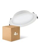 Multipack 4x Ledvance LED Downlight Alu DN200 25W 2370lm 100D - 840 Cool White | 215mm - IP44 