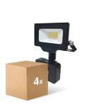 Multipack 4x Noxion LED Floodlight Beamy G3 10W 1100lm 100D - 840 Cool White | IP65 - Motion and Light Sensor - Symmetrical