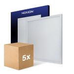 Multipack 5x Noxion LED Panel Ecowhite V4.0 28W 3400lm - 840 Cool White | 60x60cm - UGR <19 - Philips driver