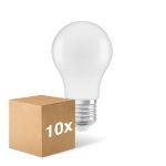 Multipack 10x Ledvance Classic LED E27 Pear Frosted 4.9W 470lm - 827 Extra Warm White | Replaces 40W