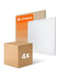 Multipack 4x Ledvance LED Panel Compact Aluminium White 33W 3630lm - 830 Warm White | 60x60cm - UGR < 19