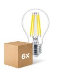 Multipack 6x Philips MASTER Value LED Bulb E27 Pear Clear 7.8W 1055lm - 927 Extra Warm White | Best Colour Rendering - Dimmable - Replaces 75W