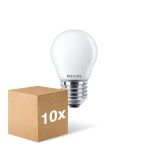 Multipack 10x Philips Corepro LED Lustre E27 Ball Frosted 6.5W 806lm - 827 Extra Warm White | Replaces 60W