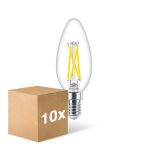 Multipack 10x Philips MASTER LED E14 Candle Filament Clear 2.5W 340lm - 922-927 Dim To Warm | Best Colour Rendering - Dimmable - Replaces 25W