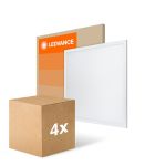 Multipack 4x Ledvance LED Panel Compact Aluminium White 33W 3630lm - 830 Warm White | 60x60cm