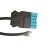 Noxion GST - Compatible Supply Cable Black - Male + Open Ends - 0,3m - 5 pole 1,5mm2