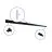 1-Phase Railsystem 1m Black |  incl. end cap and Power Connector