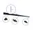 Rail Set 1-Phase 2 Meter Black | incl. End Cap, Power Connector and I-Connector