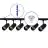 Complete Set 1-Phase Rail 2 Meter Black | incl. 6x Spot + GU10 2700K 3W Dimmable + End Cap, Power Connector and I-Connector
