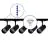 Complete Set 1-Phase Rail 3 Meter Black | incl. 5x Spot + GU10 2700K 3W Dimmable + End Cap, Power Connector and I-Connector
