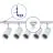 Complete Set 1-Phase Rail L 1,5 x 2 Meter White | incl. 5x Spot + GU10 2700K 3W Dimmable + End Cap, Power Connector and L -Connector 