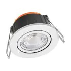 Ledvance LED Spot Spot Combo Adjust Aluminium White 6W 600lm 60D - 827-830-840 CCT | 82mm - Cutout 68mm - IP65 - Best Colour Rendering
