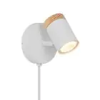 D'Lite Spot Beitem Metal Frosted White FSC Wood | Suitable For 1x GU10