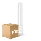 Multipack 10x Philips CorePro PL-L LED Bulb EM/Mains 8W - 840 Cool White | Replaces 18W
