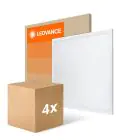 Multipack 4x Ledvance LED Panel Compact Aluminium White 33W 3630lm - 865 Daylight | 60x60cm