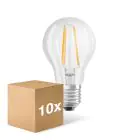 Multipack 10x Ledvance Classic LED E27 Pear Filament Clear 6.5W 806lm - 827 Extra Warm White | Replaces 60W