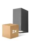 Duopack D'Lite Wall Light Vrebos Aluminium Black | Suitable for 2x GU10