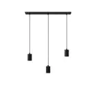 Calex Retro Pendulum Cordset Rectangular Metal Black  |incl. cable 2 Meter - Suitable for 3xE27